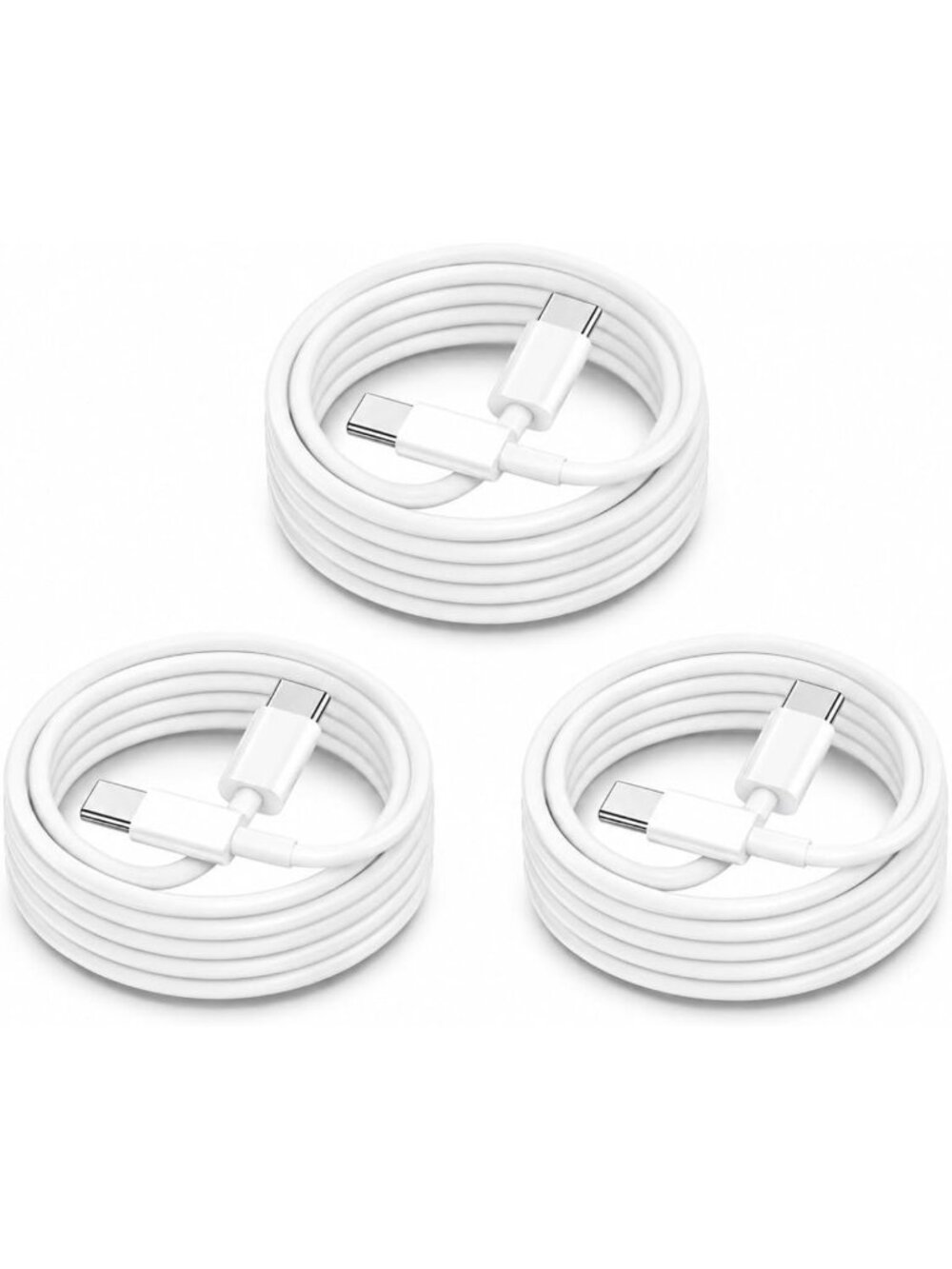 3-Pack 10FT Fast Charging USB C to C Cable - Compatible with iPhone 18/17/Duo